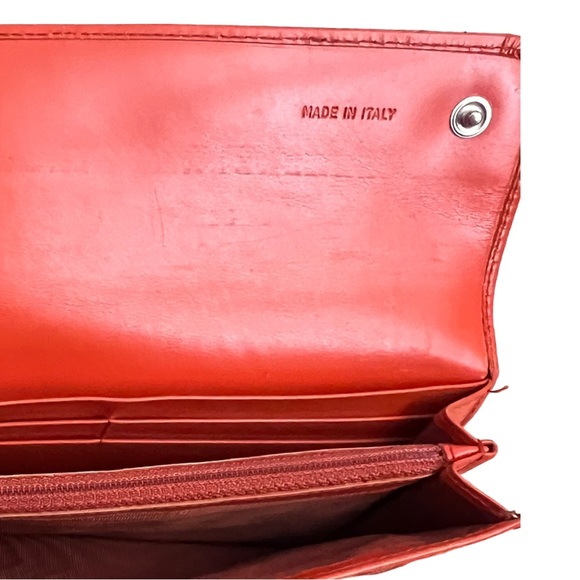 Prada Long Wallet Orange Leather - Picture 8 of 16